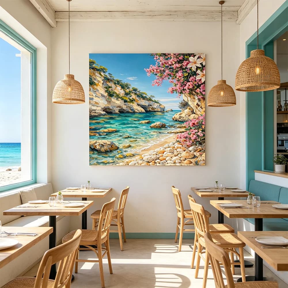 Nature Landscape Flower Stone Shell Beach Print Poster Canvas Painting Wall Art Pictures Modern Mural Home Decor Gift