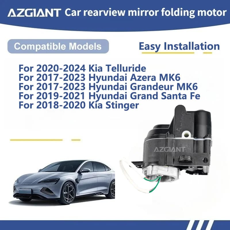 AZGIANT For Kia Telluride/Hyundai Azera MK6/Grandeur MK6/Grand Santa Fe/Kia Stinger Car Wing Mirror Authentic Folding Motor