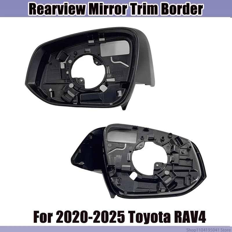 Side Mirror Frame Trim Cover for 2020-2025 Toyota RAV4, Rearview Mirror Border Bezel Shell, Car Exterior Accessories