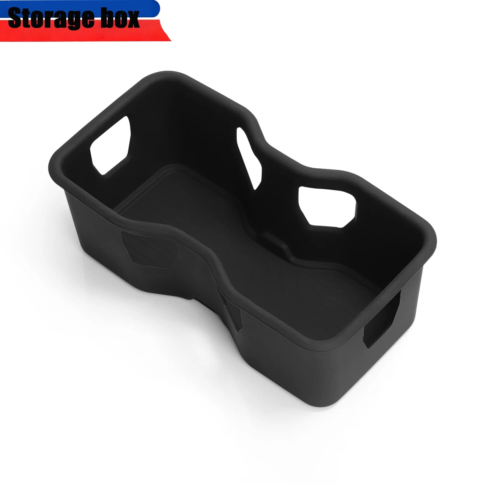 Second Row Cup Holder Storage Box Shock Absorbing Central Armrest Cup Tray Silicone For RIVIAN R1T R1S