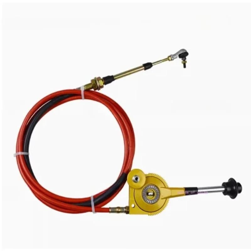 1set Excavator Modified Push-pull Hand Throttle Cable Controller Flameout Handle Gold