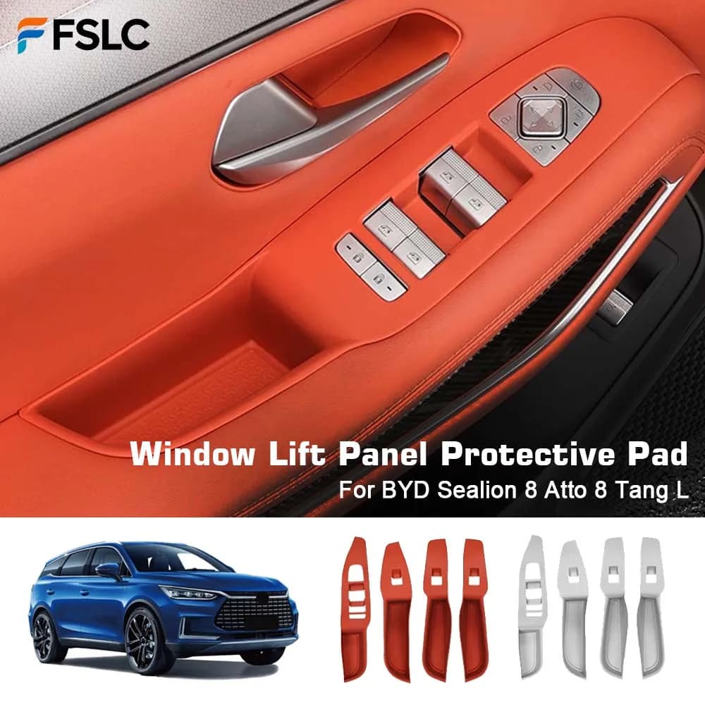 ⭐Genuine⭐ Car Decoration Window Lift Panel Protective Pad For BYD Sealion 8 Atto 8 Tang L Cars Accessories Silicone Pad Interior