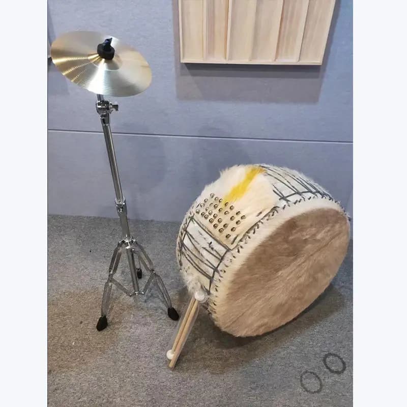 Percussion Instrument Authentic Camel Skin Mongolian Drum High Goat Skin Tuva Drum Handmade Hunger Drum Hammer