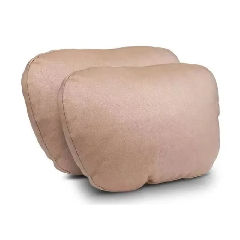 Perforated leather headrest and waist pillow Adjustable car neck pillow Suede seat headrest Suitable for long driving