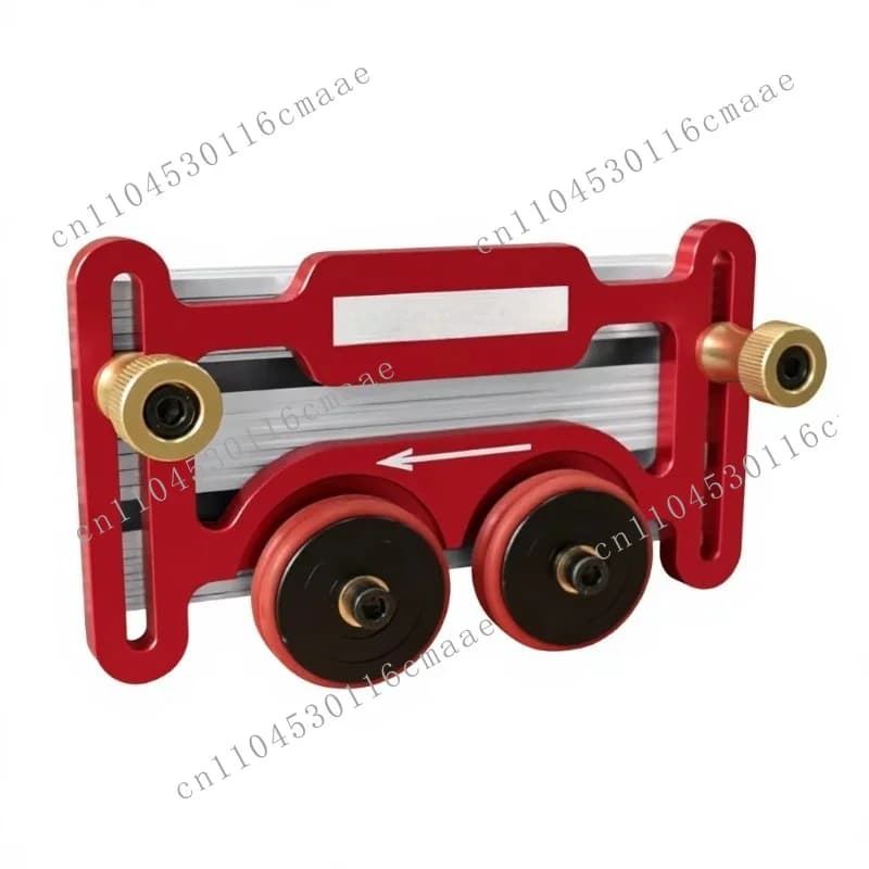 Woodworking Table Saw Pressure Roller Multi-functional Bearing Presser Reverse-Mount Engraving Featherboard Red Double-Wheel