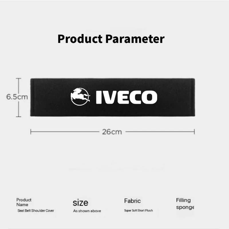 2Pcs Car Seat Belt Shoulder Protector Cover Safety Belt Padding Pad for IVECO Daily e-Daily 4x4 S-eWay T-Way Auto Accessories