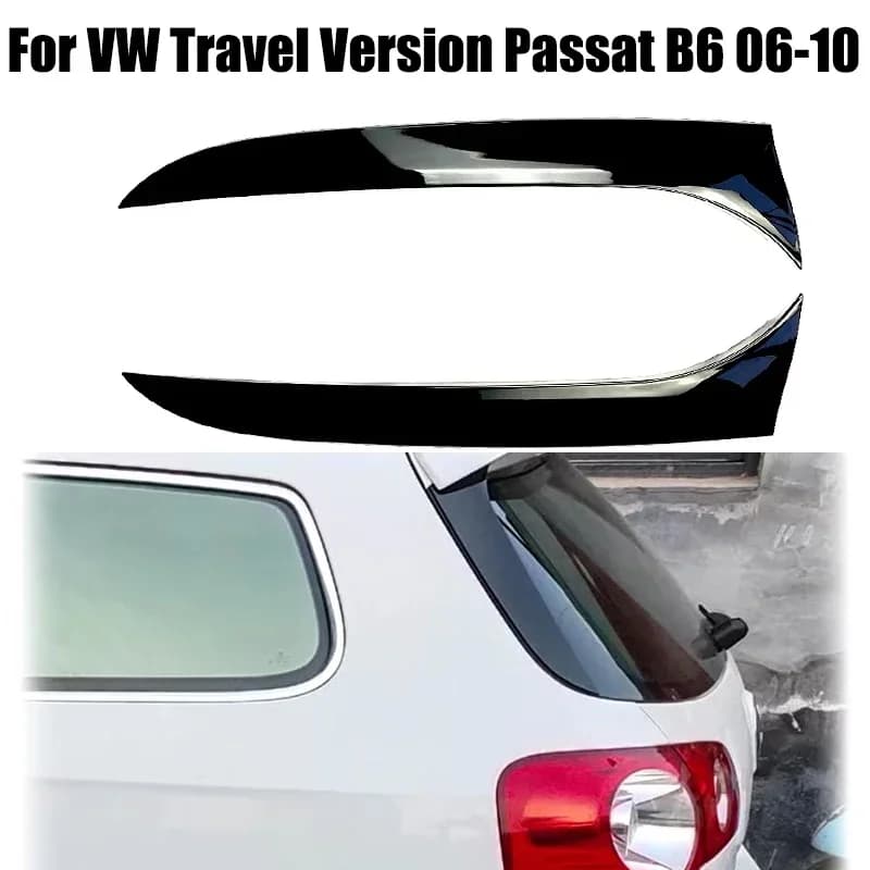 For Volkswagen VW Travel Version Passat B6 Wagon 2006-2010 Rear Window Side Spoiler ABS Spoilers Splitter By Gloss Black