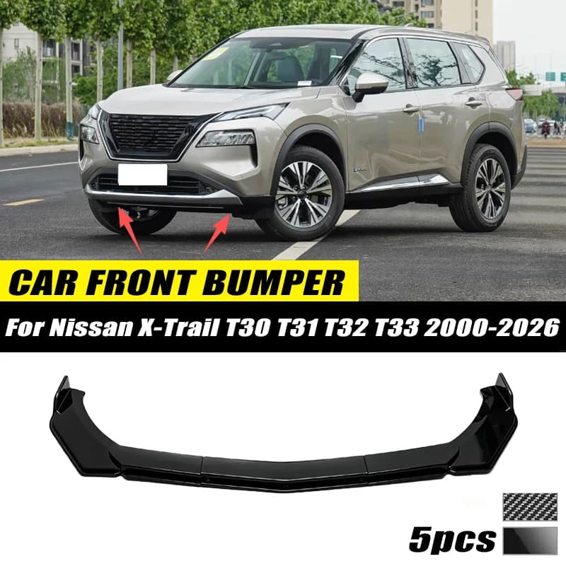 For Nissan X-Trail T30 T31 T32 T33 2000-2026 Front Bumper Lip Front Guard Spoiler High-quality ABS Material Body Kit Front Lip