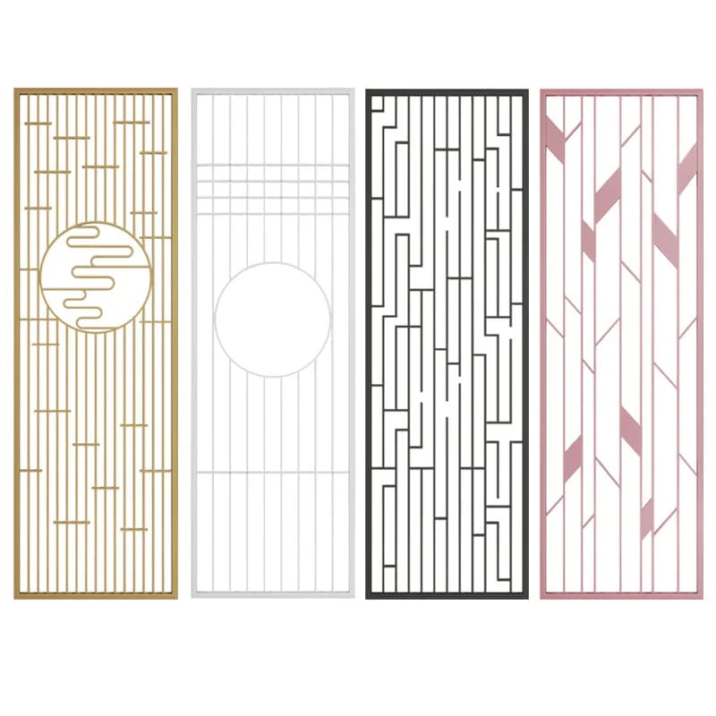 Modern decorative metal partition screen, stainless steel home partition