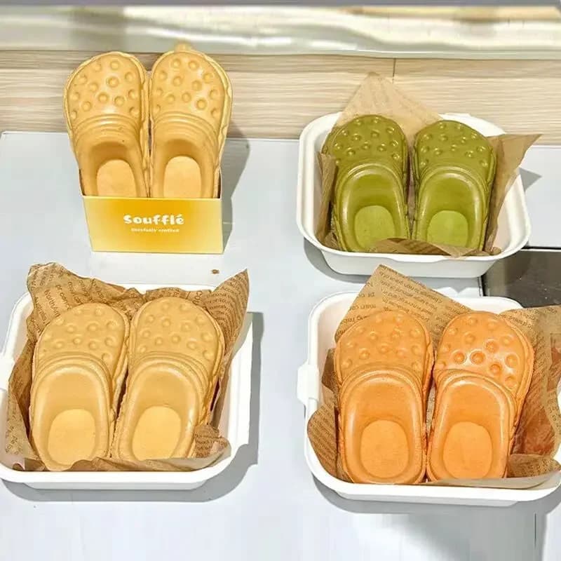 New Shoes Shape Waffle Baker Maker 220V 110V Stainless Steel Shoe Shaped Bread Making Machine Snack Equipment