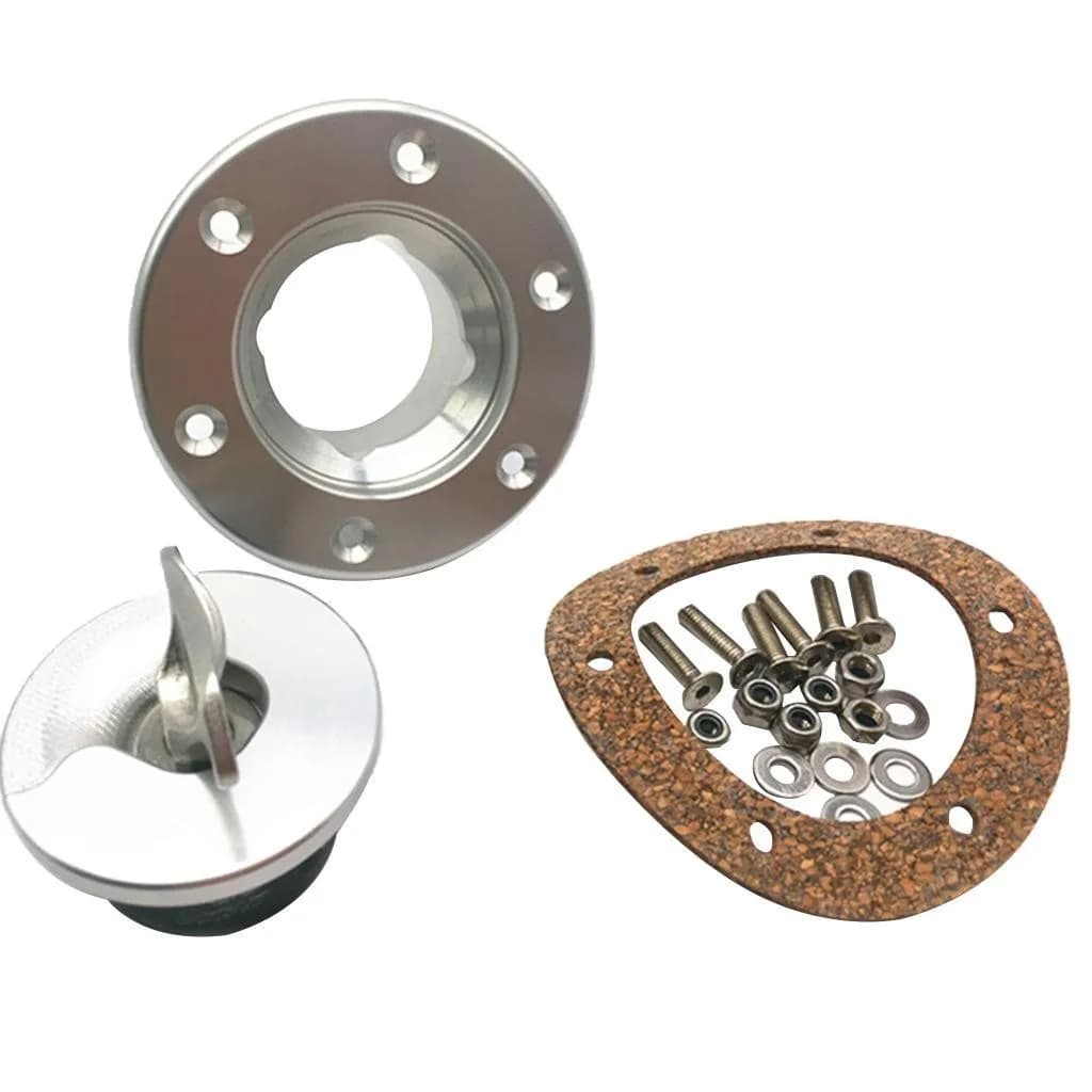 Universal Aluminum Alloy Fuel Tank Door Cover - Anti-Scratch Gas Filler Lid Guard