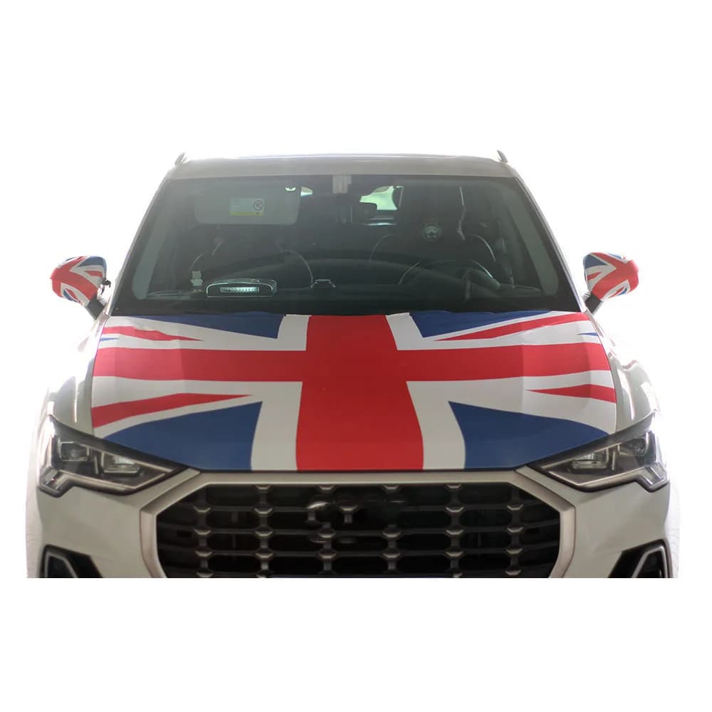 115x155 cm 3.8x4.9ft English National Emblem Flag Car Engine Hood Cover National Flag Fabrics For Pickup Truck SUV For Decor A1
