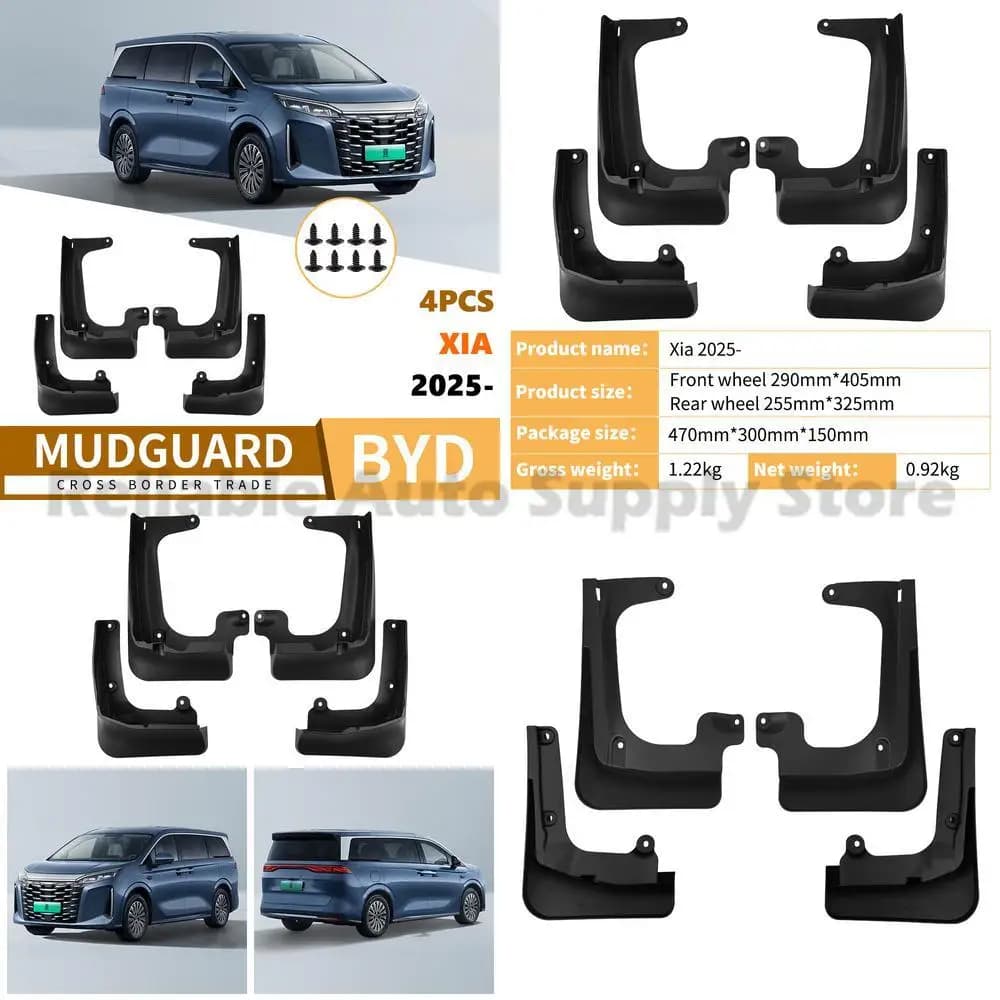 For BYD Xia 2025 Car Mudguards Rubber Fender Liner Front Rear Wheel Drop Shipping Fast Delivery High Quality Durable Protection