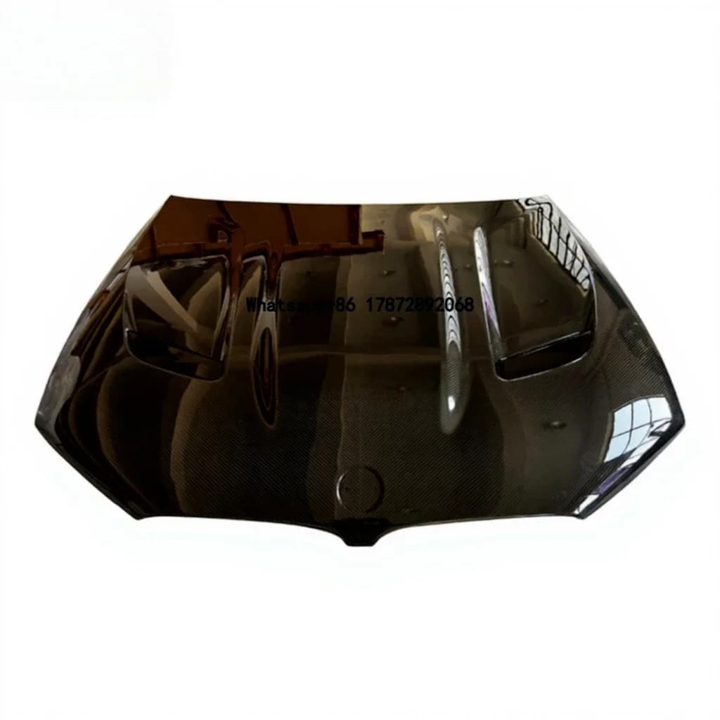 High Quality CS Style Carbon Fiber Engine Hood 2018-2022 for 5 Series G30 G38 Black Bolt-On Installation New Condition Retrofit
