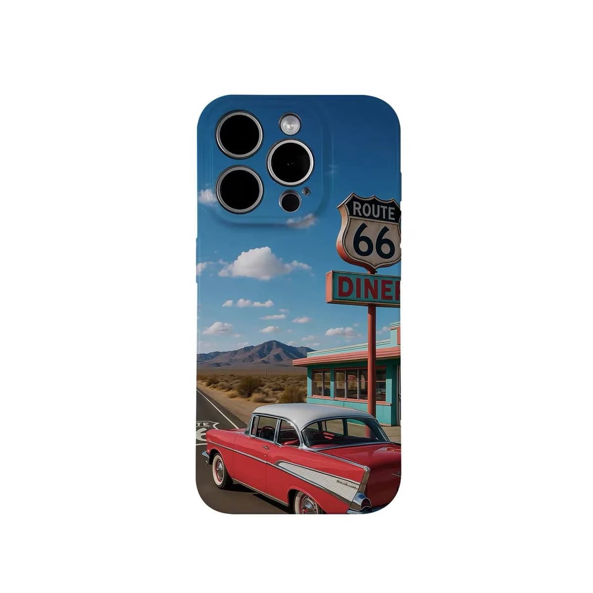Blue Sky Racing Art Phone Case for IPHONE 17 Air 16E 15 PROMAX 14 Plus 13 12 MINI 11 PRO 16Plus XR XS MAX SE Acrylic Phone Cover