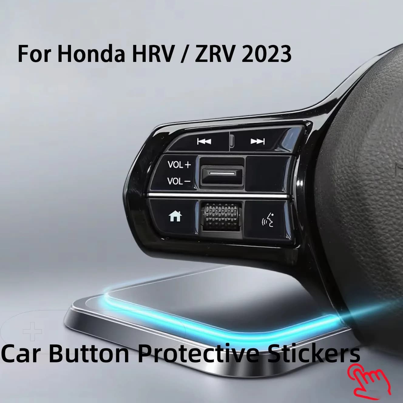 For Honda HRV ZRV 2023 Steering Wheel Control Button Decal Gear Shift Window Lift Button Protection Sticker Car Accessories