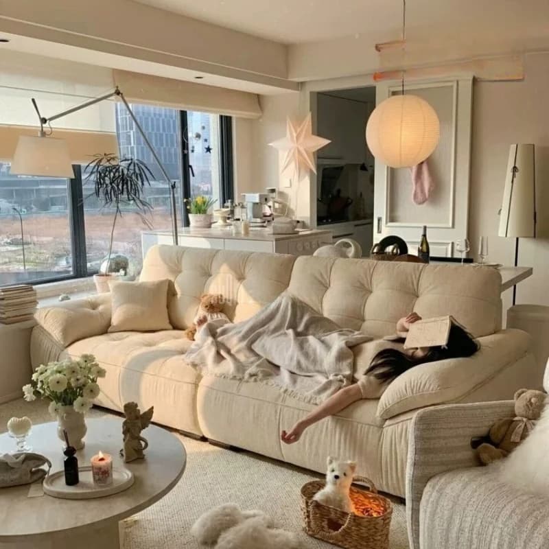 Oversized Cushion Living Room Sofas Minimalist Modern Lazy Sofa Living Room Lounges Nordic Divano Soggiorno Home Furniture