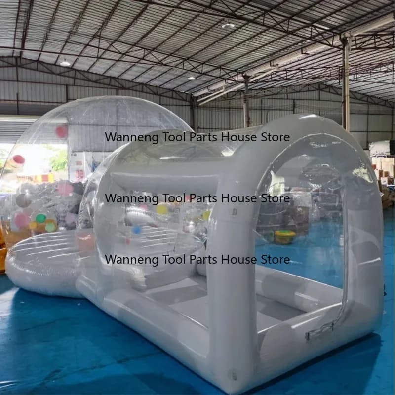 Transparent Inflatable Bounce Bubble House Fun Dome Playhouse with Balloons for Kids Party Entertainment