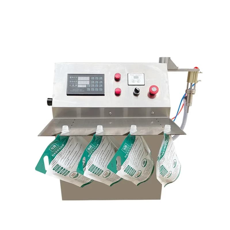 Pneumatic large flow self-priming bag liquid filling machine washing dew bottle bag filling