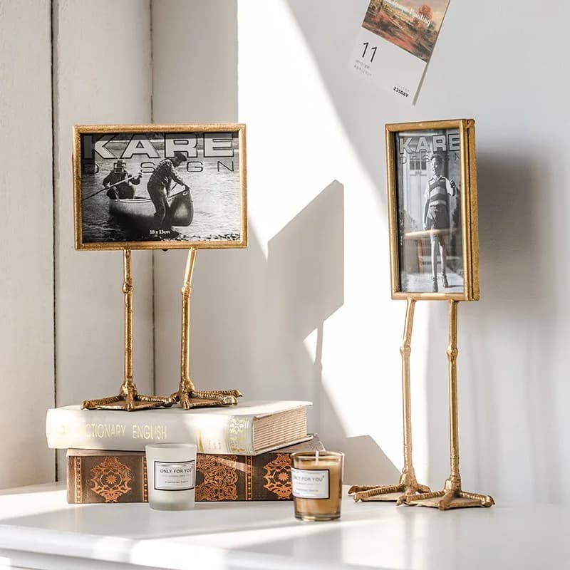 Gold Light Luxury Photo Frame Table 6 Inch Creative Retro High-end Desk Decoration Ornament Декор Для Дома  Vintage Home Decor