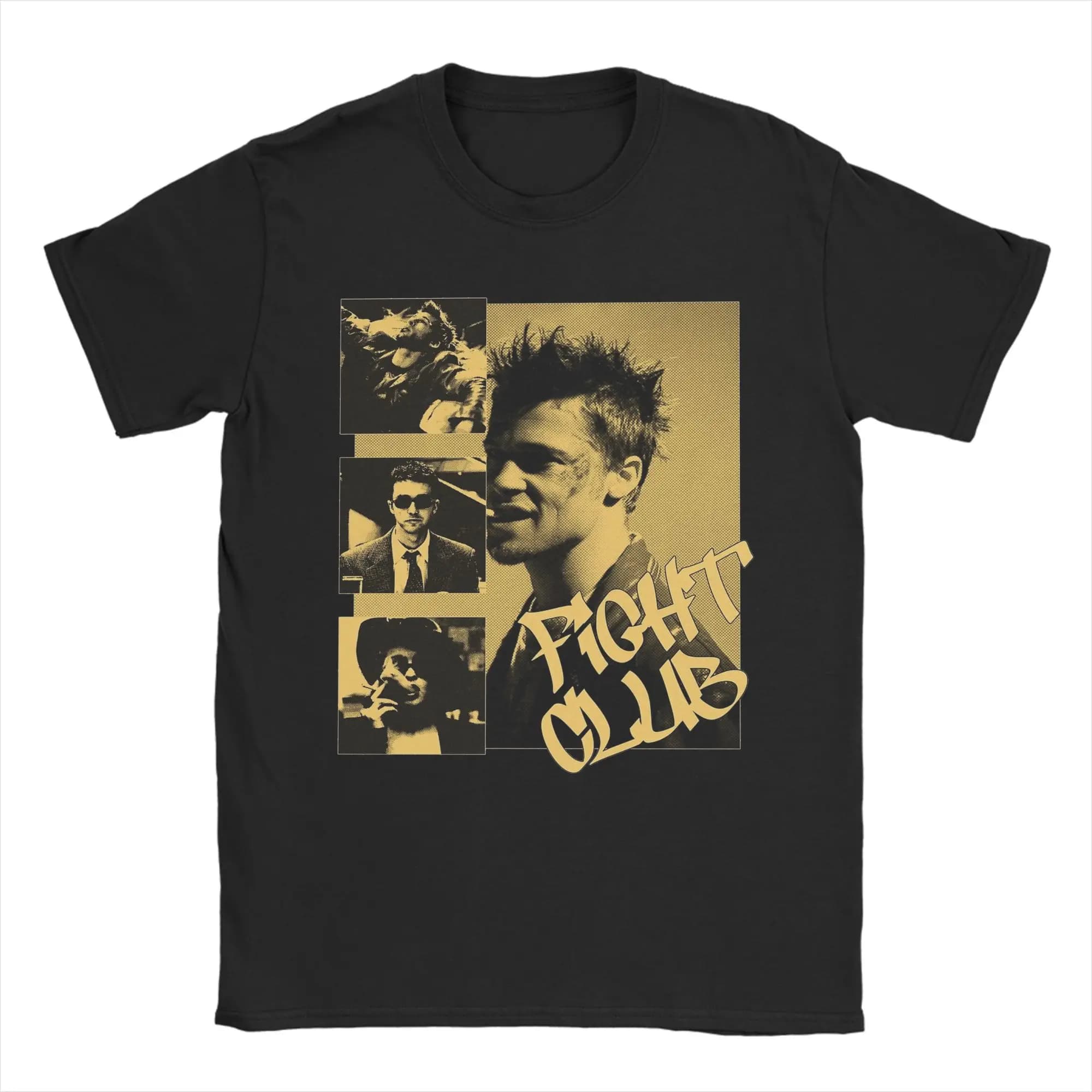 Fight Club Aesthetic Tshirts Men's Cotton Tops Funny  O-neck Short Sleeve