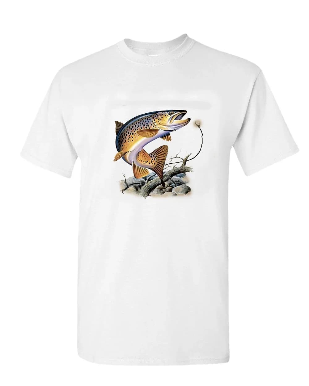 Fishing Brown Trout Adult Short Sleeve T-Shirt