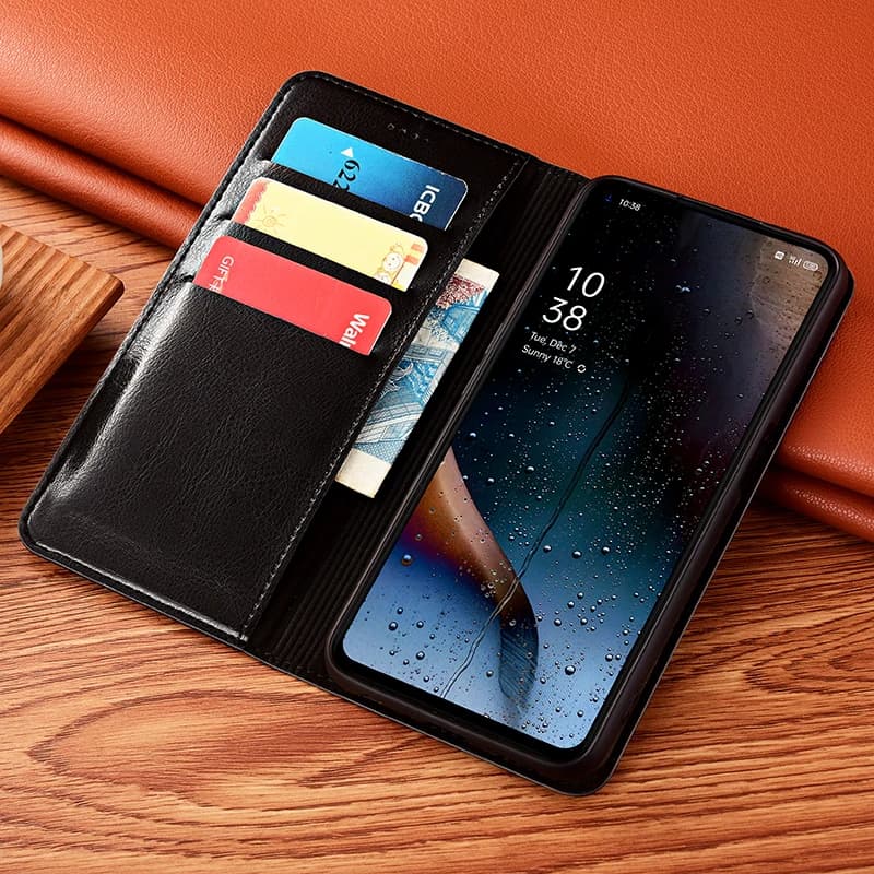 Crazy Horse Genuine Leather Flip Case For Honor Magic 7 8 Pro Lite Wallet Phone Cover Cases Scratch Proof
