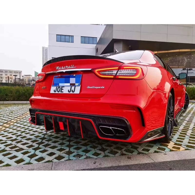 FOR Maserati Quattroporte P style Car Styling Carbon Fiber FRP Rear Spoiler Trunk Wing 2013 2014 2015 2016 2017 2018