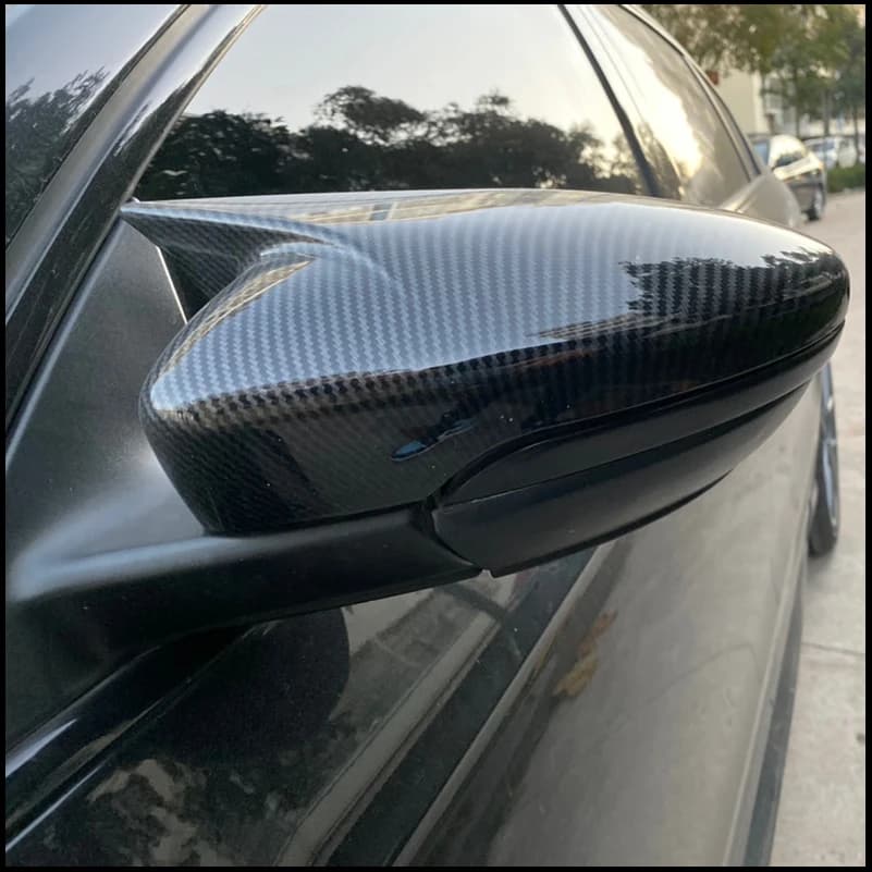 Car Styling For Volkswagen VW Jetta MK6 Euro 2012-2017 Rearview Mirror Cover Sticker Trim With Horn Auto Parts Accessories