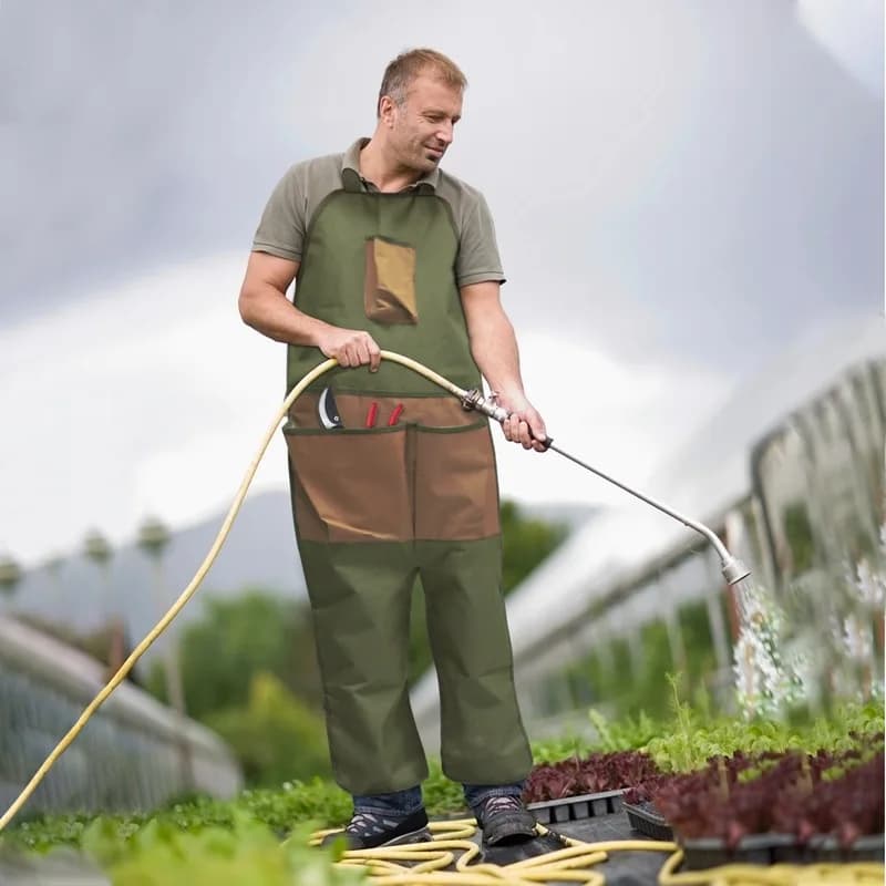 New Garden Gardening Trimming Multi-Pocket Oxford Cloth Color Matching Extended Garden Leggings Apron