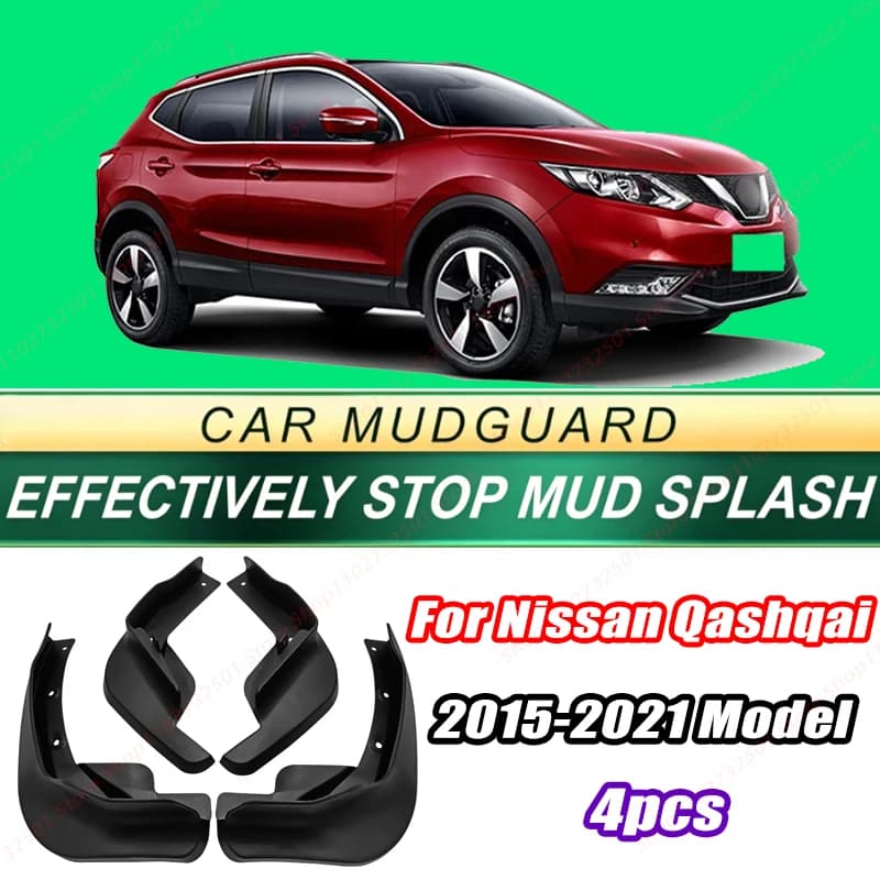 For Nissan Qashqai 2015-2021 Model 4PCS Front Rear Mud Flaps Splash Guards Fender Mudguards Auto Accessories