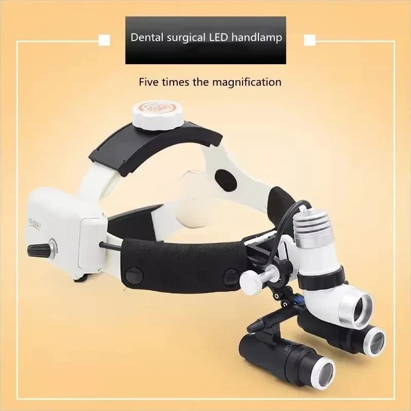 Original KWS Medical Surgical Loupes 5X With LED Headlight Binocular Wireless Magnifying Glasses