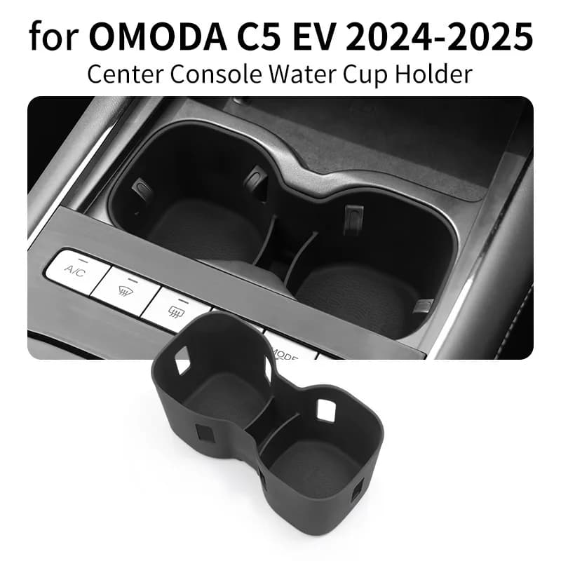 For Chery OMODA C5 EV 2024-2025 Central Console Water Cup Holder Silicone Drinks Holder Storage Case Car Interior Accessories