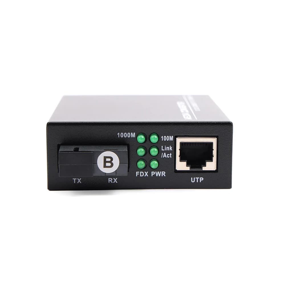Gigabit Media Converter 10/100/1000Mbps Single Fiber Optic Equipment 20km SC with 1310/1550nm