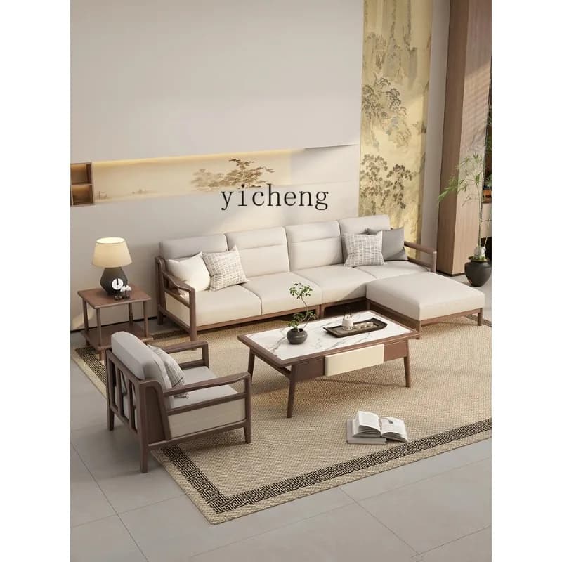 Sa-27 Walnut Solid Wood Sofa Living Room Furniture