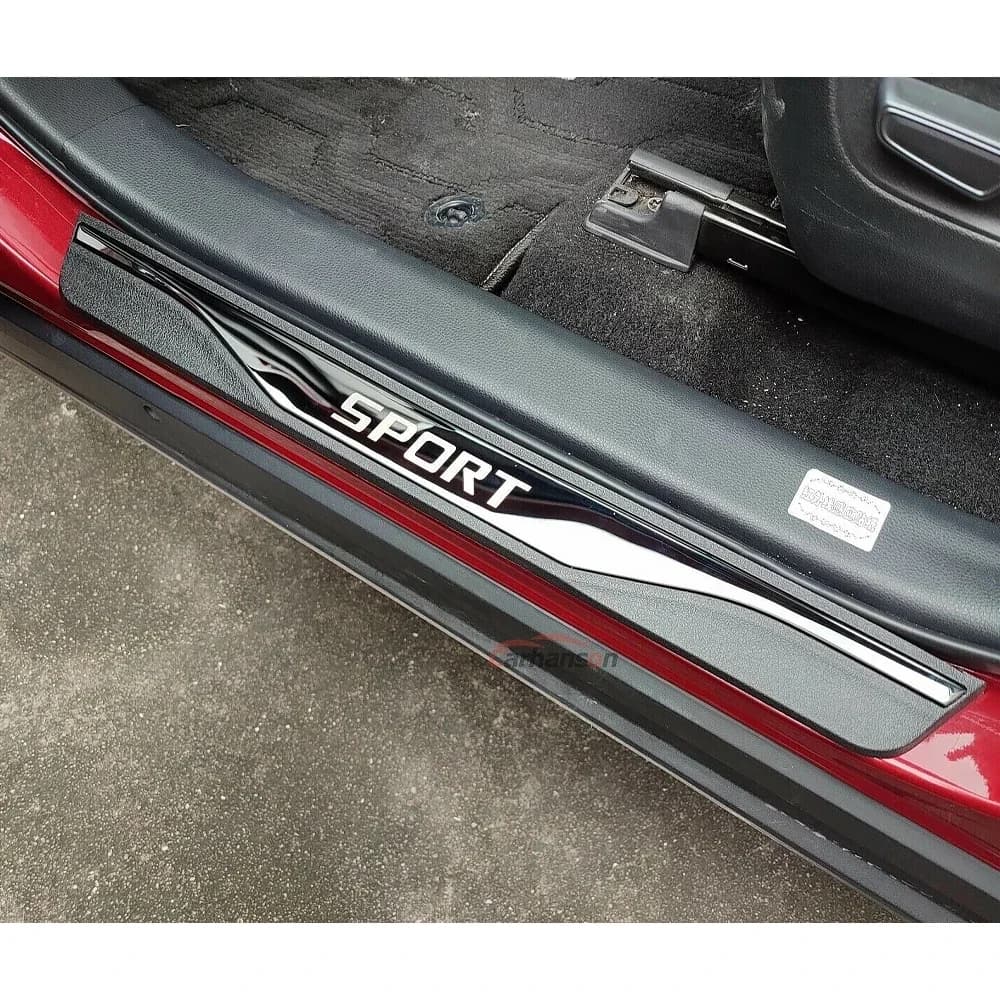 For Honda HRV H-RV Car Door Sill Threshold Scuff Plate Trim Cover Protector Accessories Auto Pedal Strip Stickers 2023 2022 2021