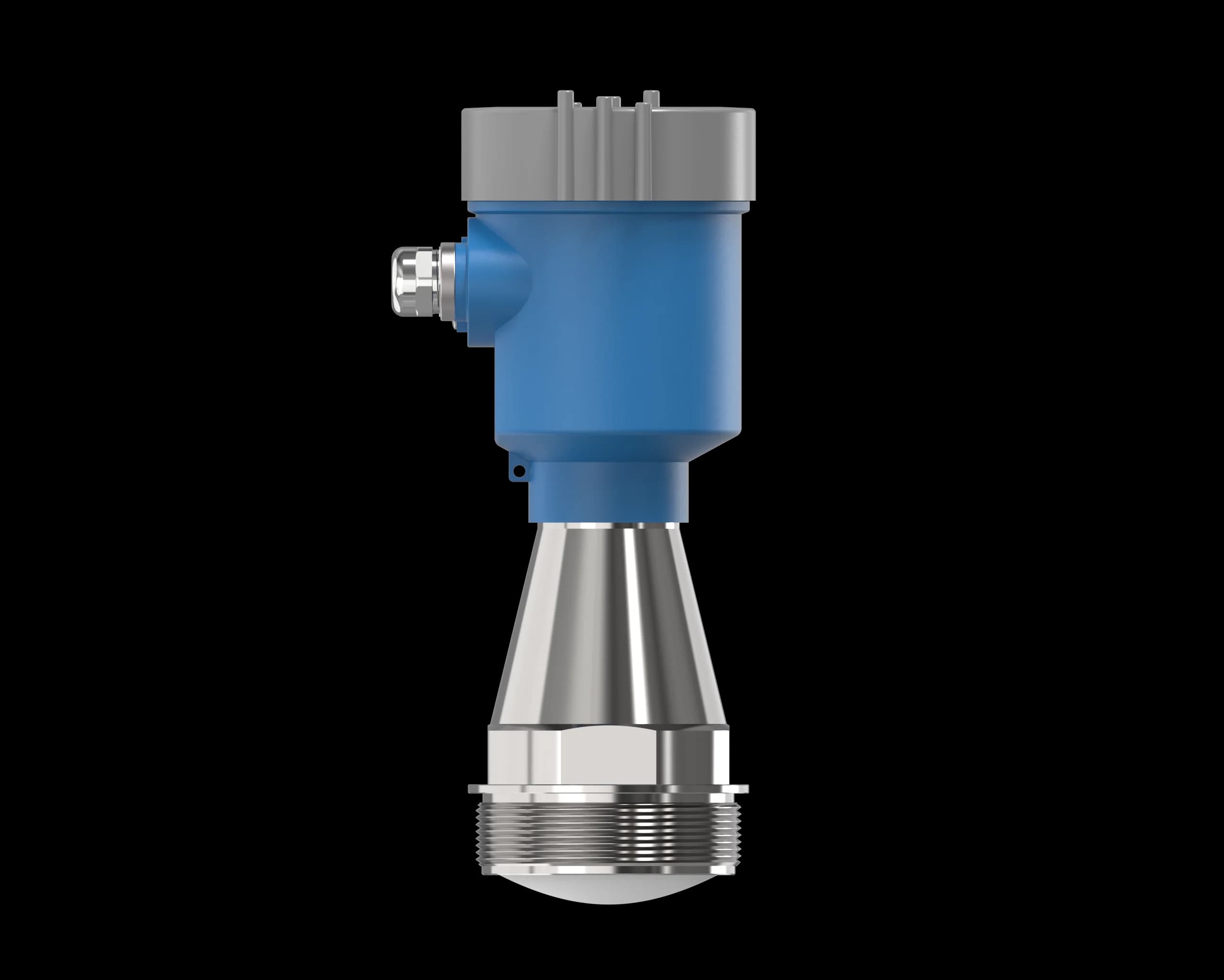High Frequency RS485 FM 80g Radar Liquid Level Transmitter Instrument Aluminum Solid Wave Sensor with Liquid Crystal Display