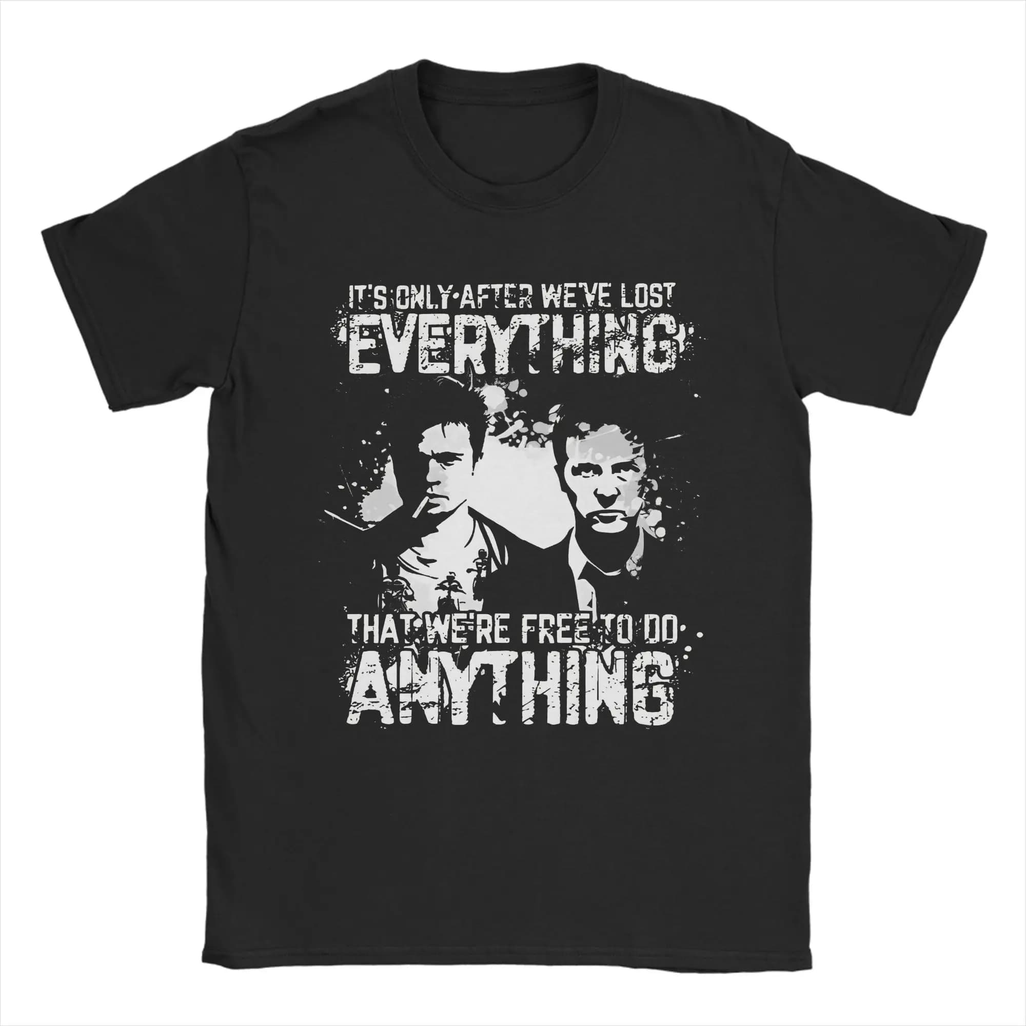 Men Women's Fight Club Quote T Shirt  Cotton Clothing Casual Short Sleeve Crewneck Tees Plus Size T-Shirts