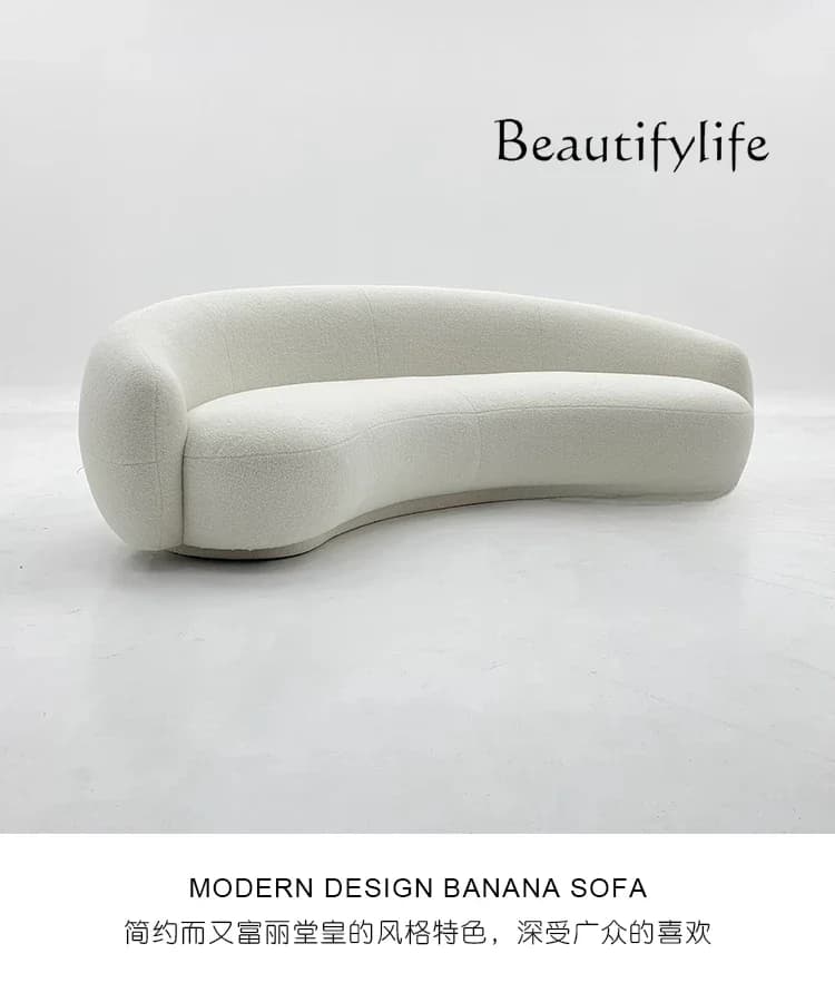 X Light Luxury Post-modern Simple Light Luxury Leisure Reception Small Apartment Velvet Curved Fabric Sofa