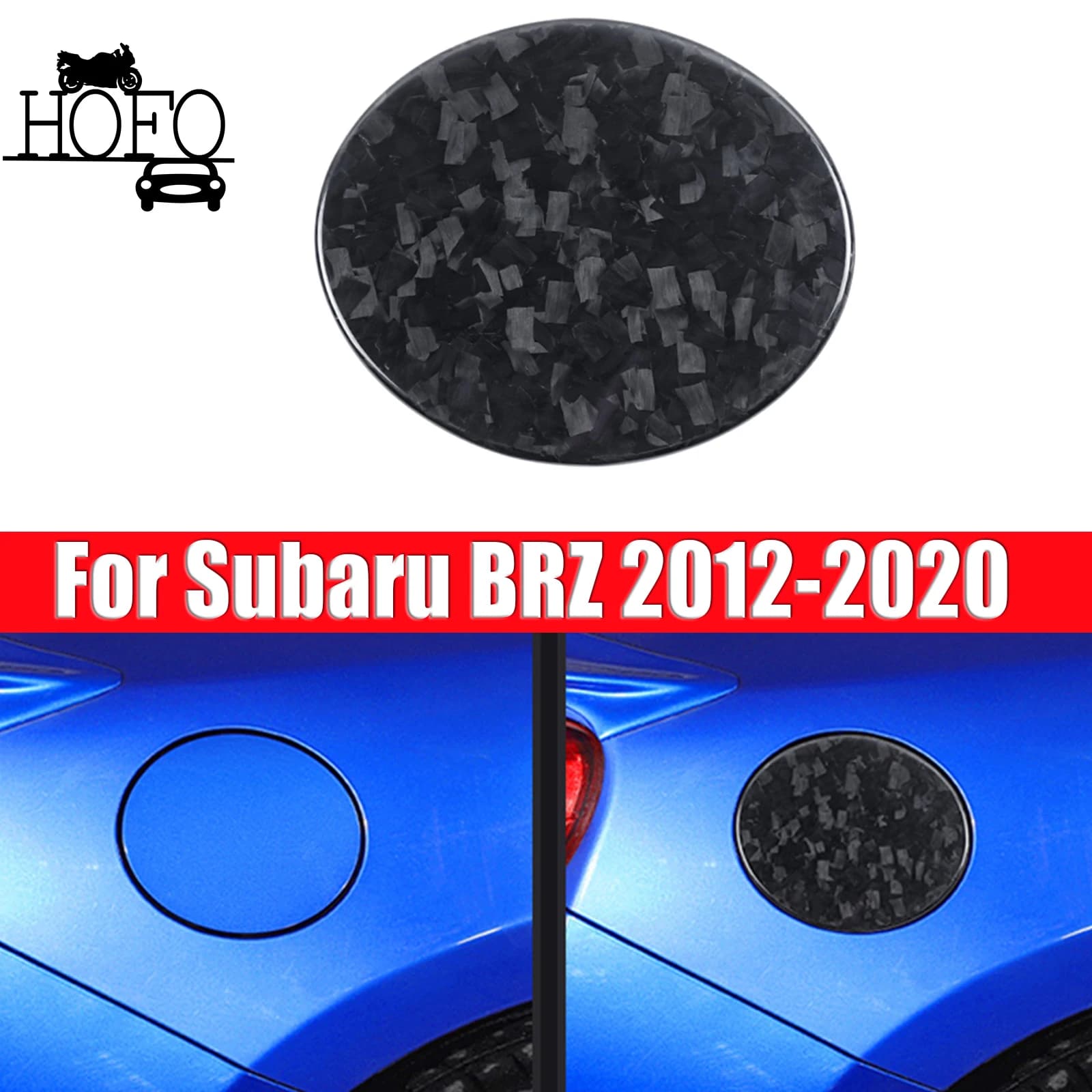 For Subaru BRZ 2012-2020 Fuel Tank Cap Decorative Trim Real Hard Carbon Fiber Sticker