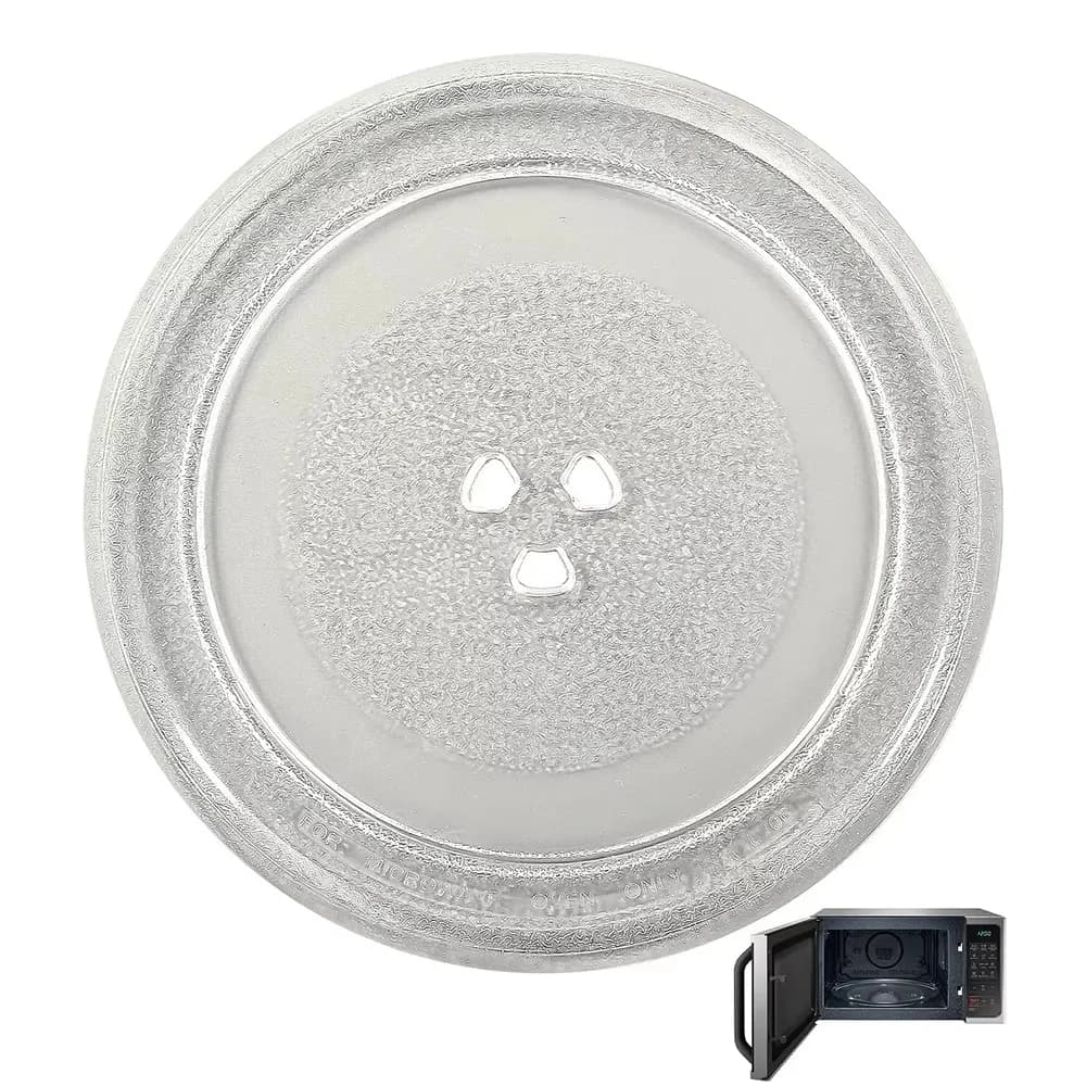 9.6" Microwave Plate Replacement Microwave Glass Turntable Plate 245mm Rotating Glass Universal Plate with 3 Devices