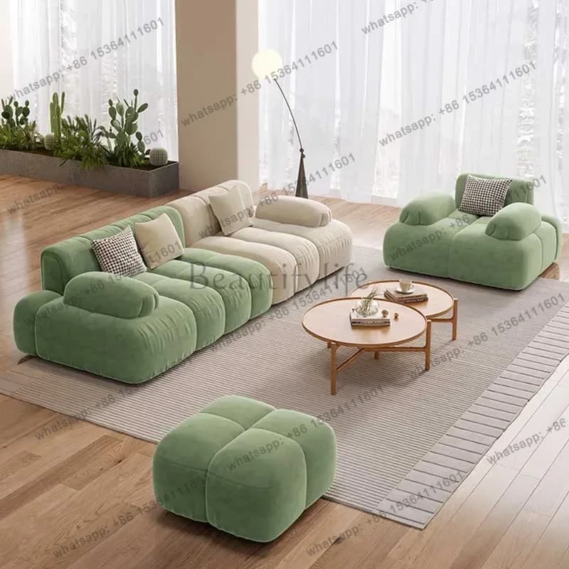 LJY Modern Simple Soft Sofas Unique Cheap Fillers Lazy Living Room Sofa Choice Floor European Wohnzimmer Sofas Home Furniture