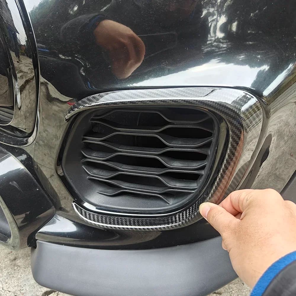 Front Bumper Extenstion Decoration Parts ABS Plastic Canards Stick On Style Type Cover 2014-2021 For Mini Cooper JCW F55 F56 F57