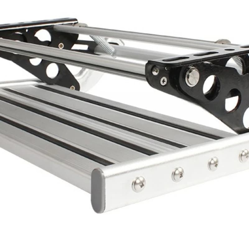 RV folding step, single layer welcome pedal, aluminum alloy, manual shrinkage