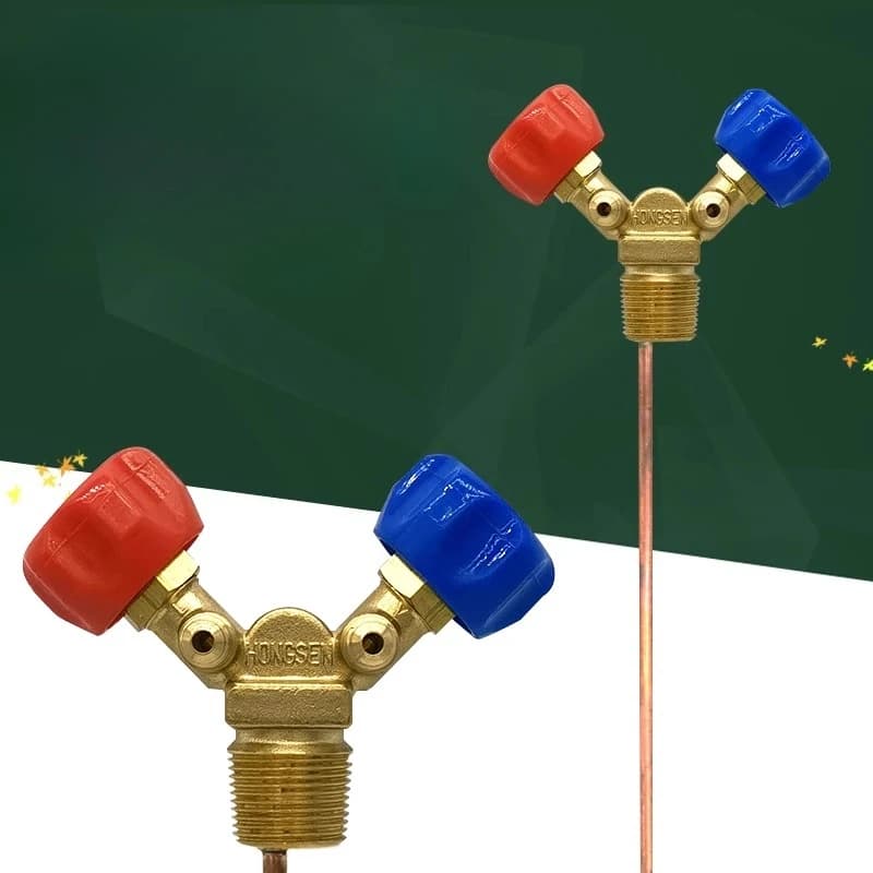 Special Cylinder Valve for Refrigerant Recovery and Filling High and Low Pressure Explosion-Proof Horn Valve Switch Hand Valve