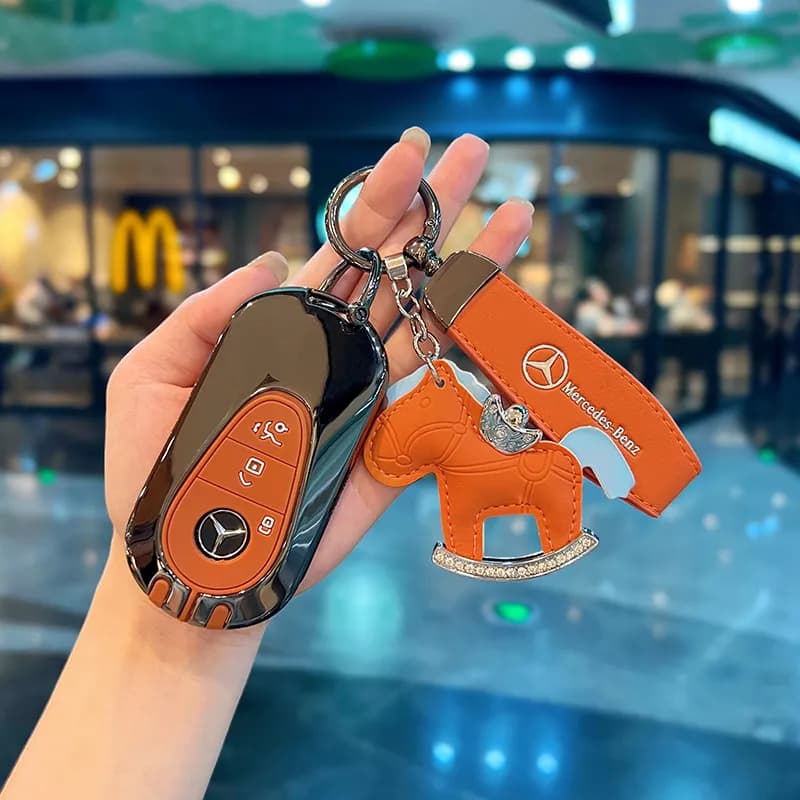 Mercedes Benz GLC300L Key Holder Compatible with C260L E300L S400 A200L Car C-Class E-Class EQE