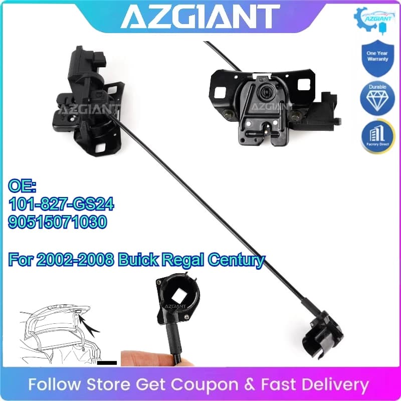 AZGIANT Car Trunk Lid Lock Release Actuator Motor 2Pin for 2002-2008 Buick Regal Century Replacement Self Repair #90515071030