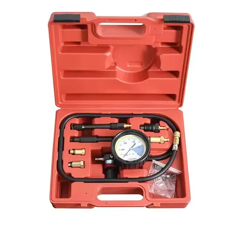 Sunbright 7Pcs Pressure Loss Tester Set Petrol & Diesel Engine Tester Cylinder Pressure Measuring Engine Compression Tester