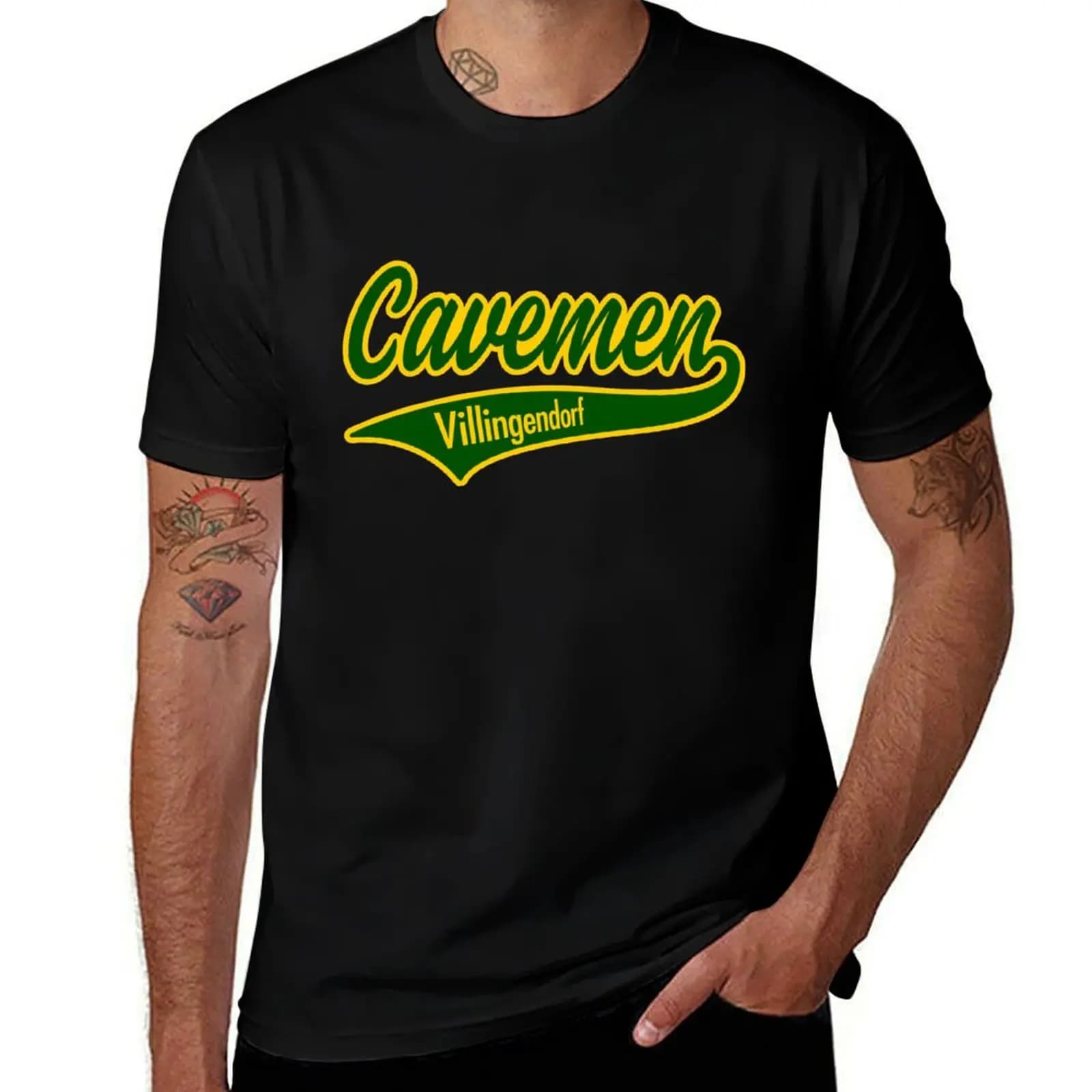 Baseball team Cavemen Villingendorf e.V. -Lettering- T-Shirt t shirt man cotton T-Shirt