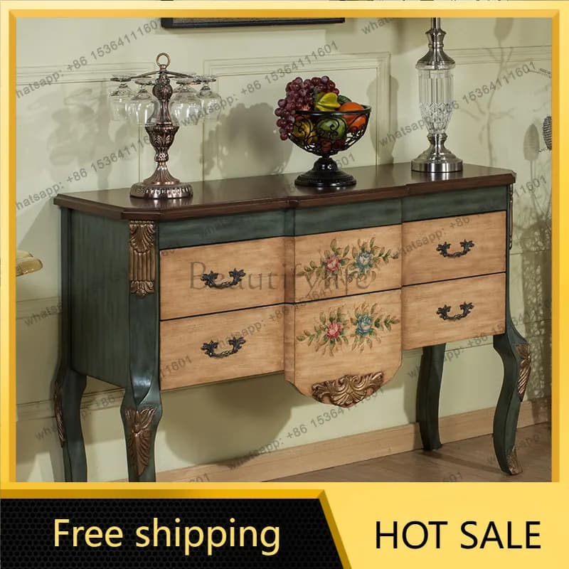 XX. American retro entrance cabinet living room corridor decorative cabinet